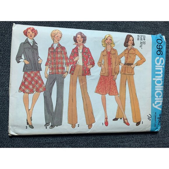 Simplicity Misses Shirt Jacket Pants Sewing Pattern sz 10 7096 - uncut - Picture 8 of 11